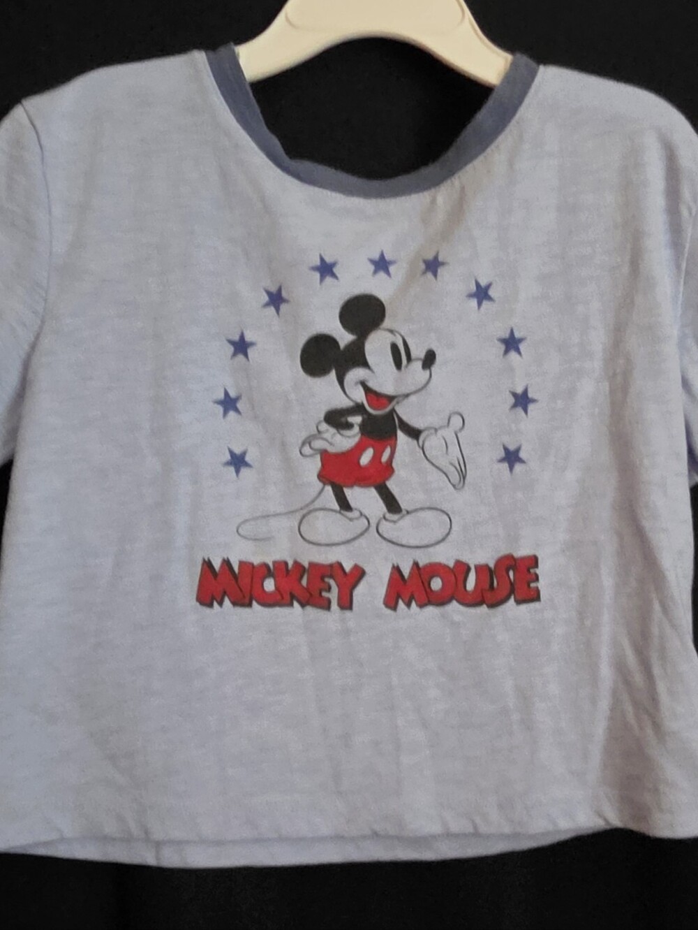 GAP Kids Small Disney Blue Heather Mickey Mouse Graphic Tee